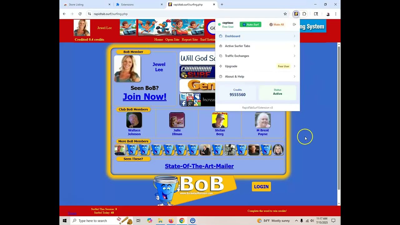 Surf Traffic Exchanges Fast With RapidTab Quick Tab Changing Extension.