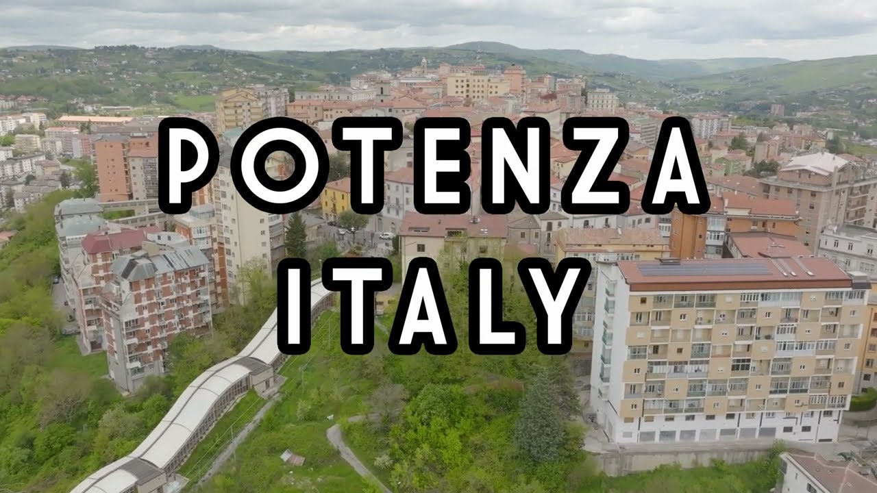 Potenza by drone 🌄 The City Above the Clouds | Aerial stock footage