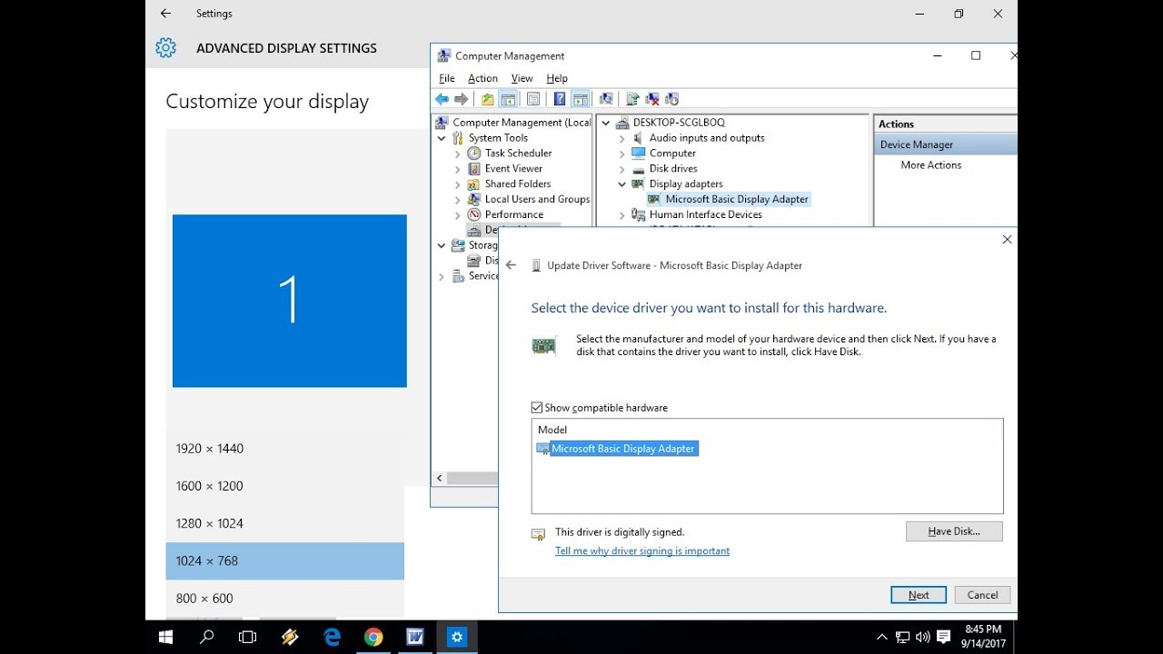 Easily Install Display Driver for your Laptop/PC Windows 10/8.1/7