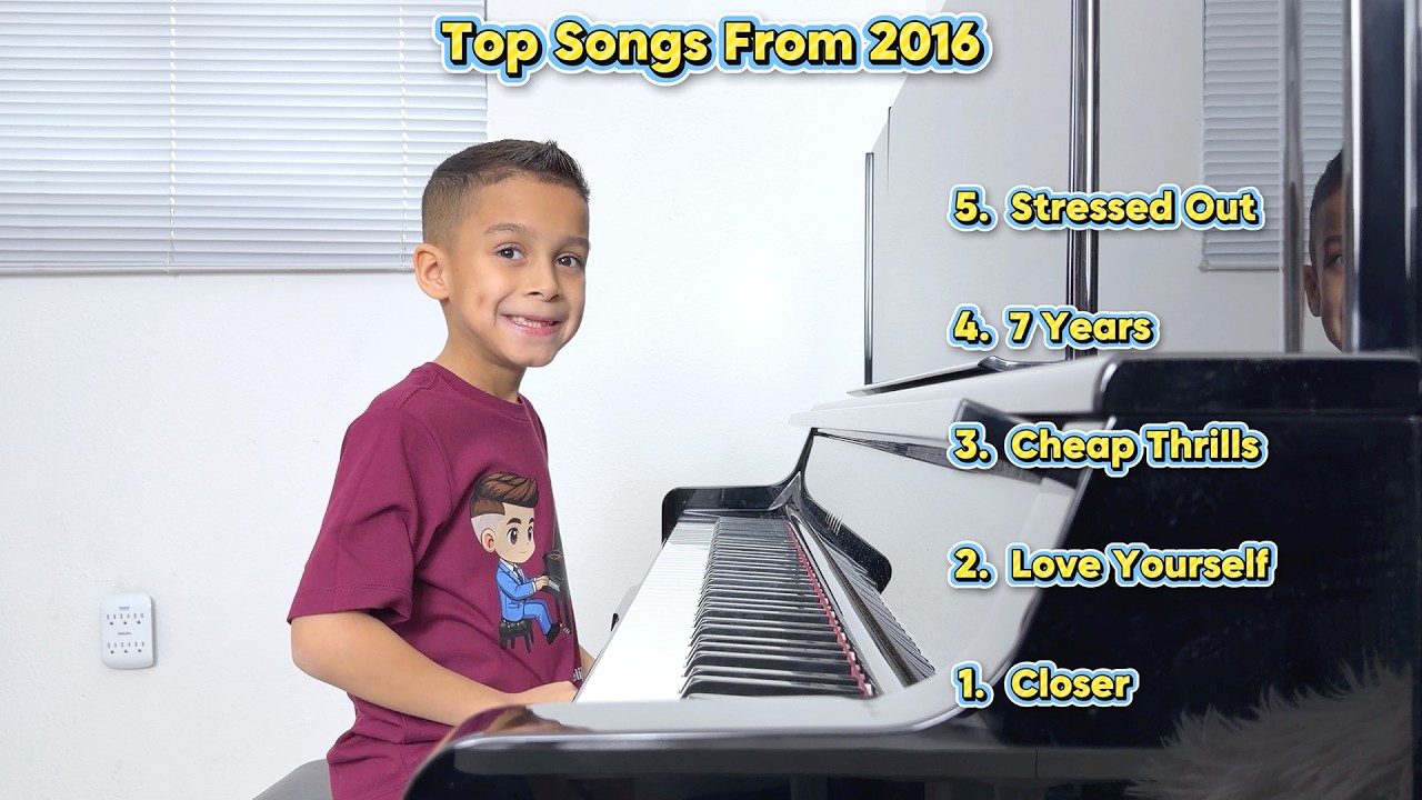 7 Year Old Piano Prodigy Plays Top Songs From 2016 on Piano 🤯🎹 Jelijah Diaz #piano #pianocover