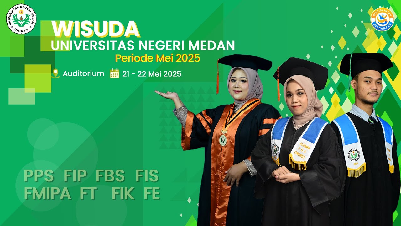 Wisuda Universitas Negeri Medan Periode Mei 2025 (Hari Kedua)
