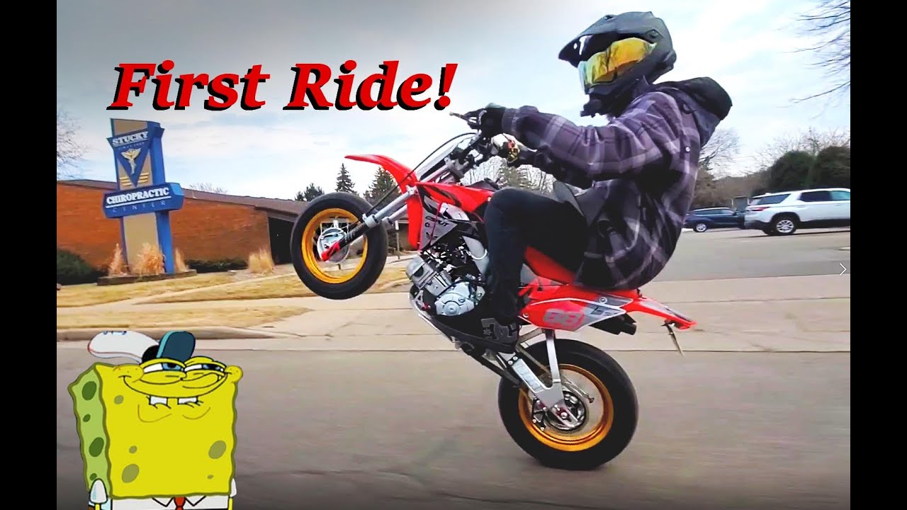 CRF110 SUPERMOTO FIRST RIDE! Avail Hydraulic Clutch. Manual Clutch Works So Good!