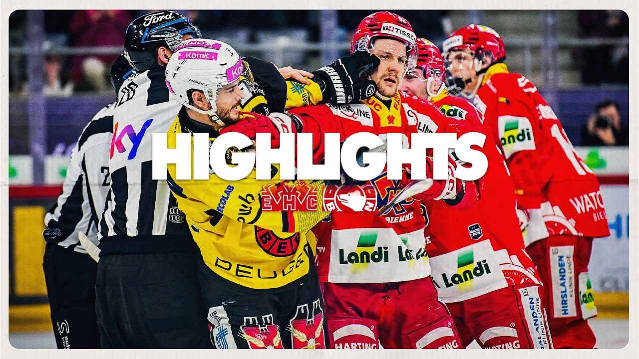 EHC Biel-Bienne vs SC Bern 4:3 - Game Highlights