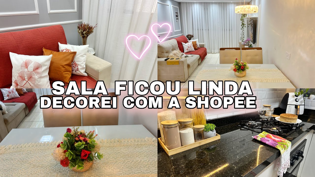 Decoração novo na sala com a shopee | ficou linda esta transformação 