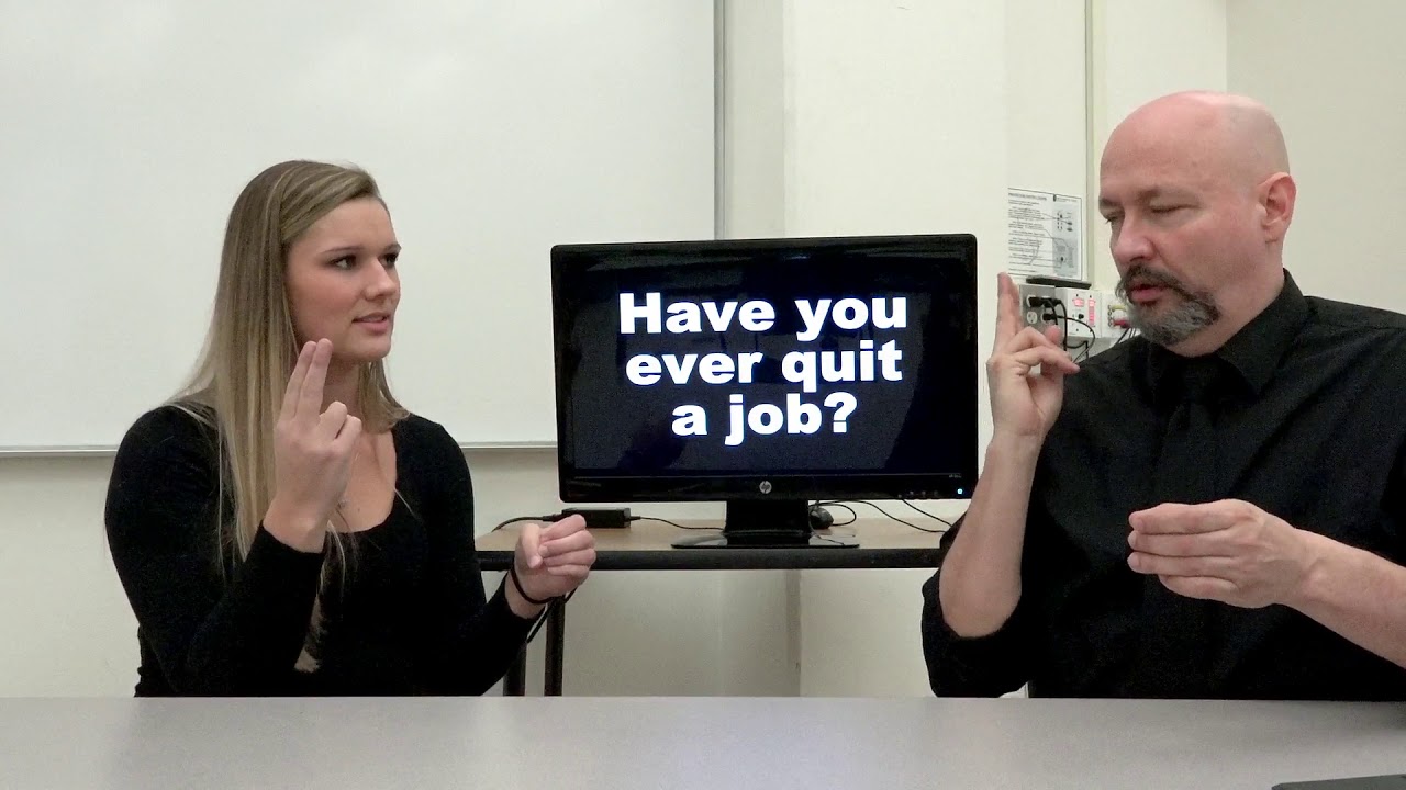 Employment / Interviewing and related concepts (American Sign Language) (ASL)