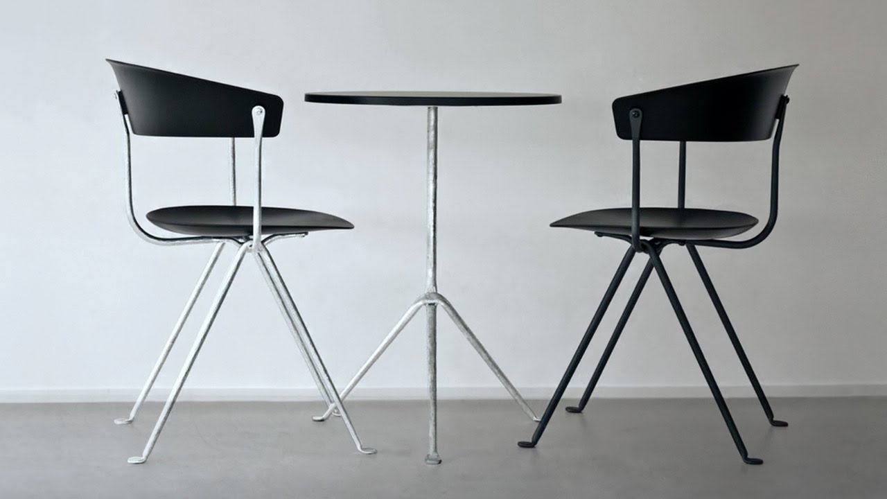 Bouroullec brothers forge wrought-iron frame for Officina furniture