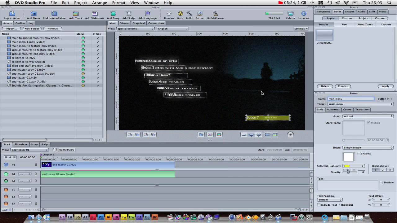 Apple DVD Studio Pro Tutorial part 3: slideshows, end actions and more!