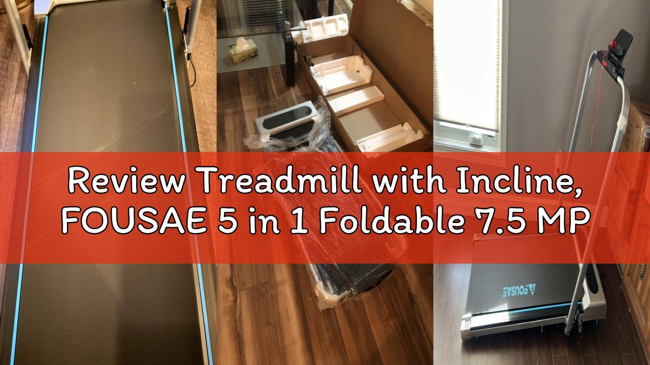 Review Treadmill with Incline, FOUSAE 5 in 1 Foldable 7.5 MPH Treadmill for Home with App Compatible