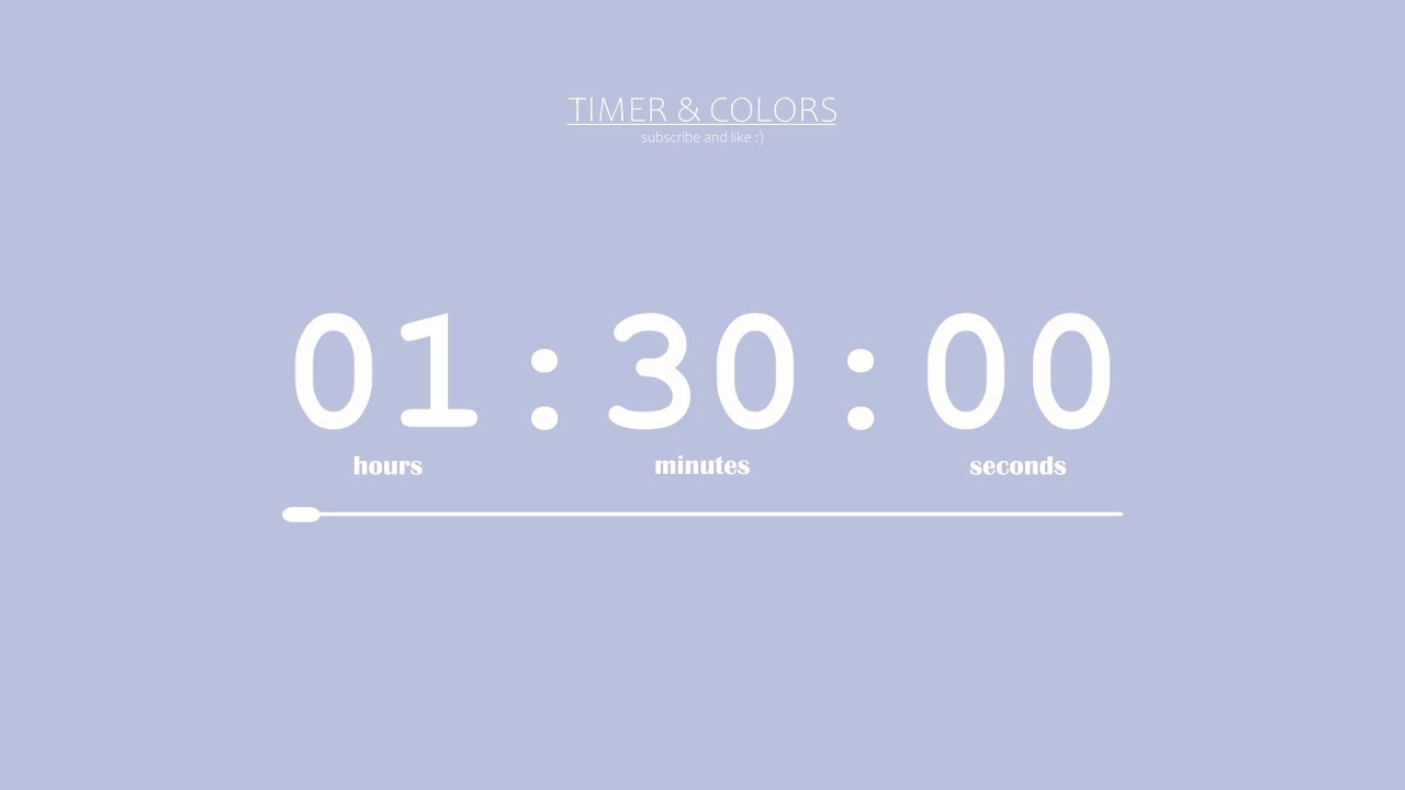 ⏱ 1.5 Hour Timer / Bluish Gray Screen 🌊 / Countdown