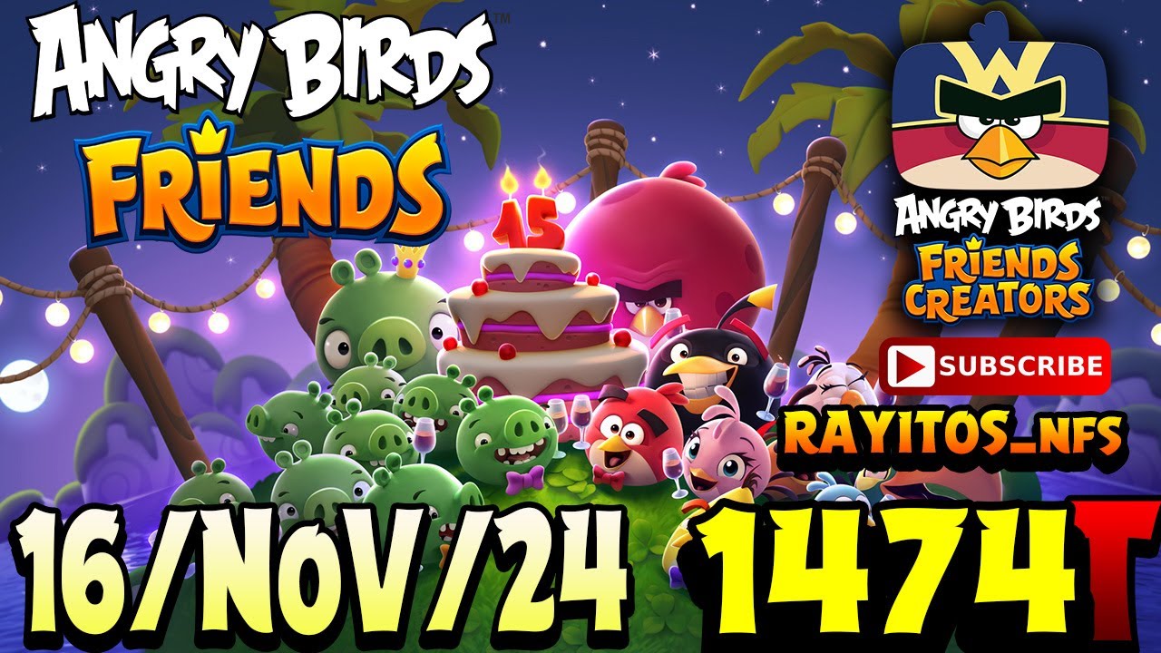 Angry Birds Friends All Levels Tournament 1474 Highscore POWER-UP walkthrough