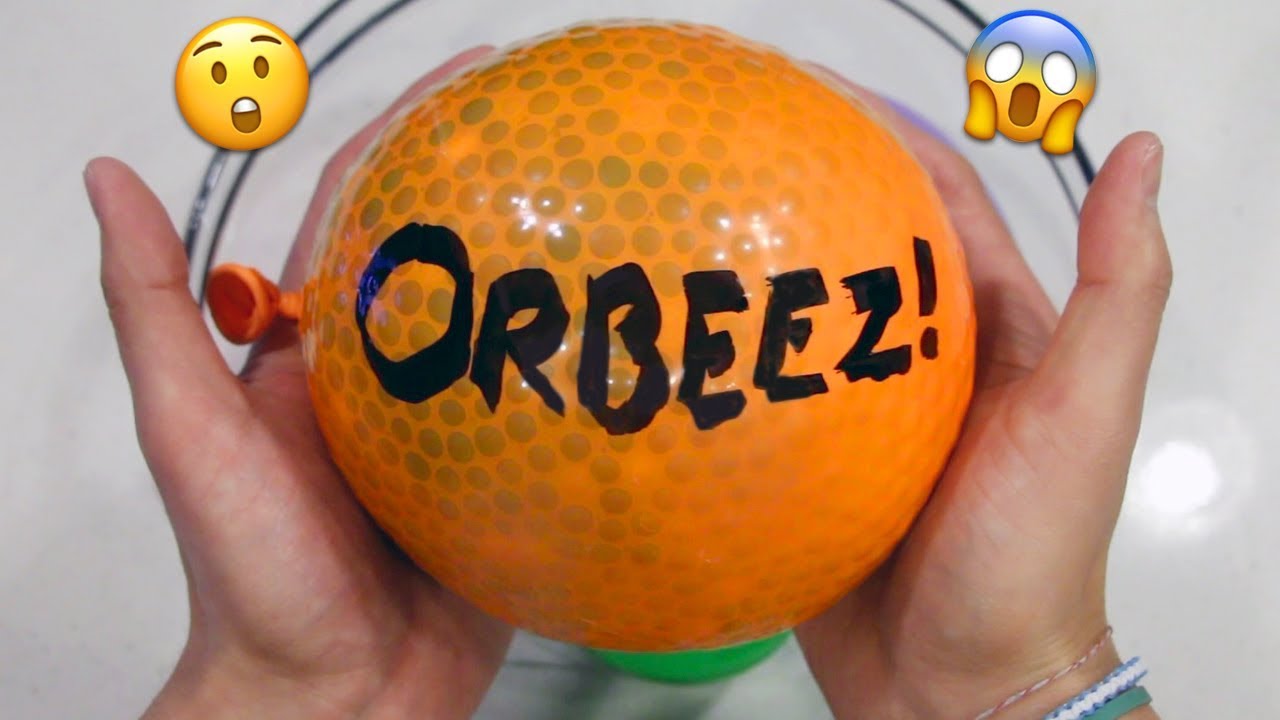 Popping HUGE DIY Orbeez Stress Ball! Making Orbeez Slime with Balloons!