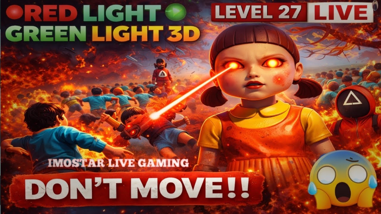  🔴 LIVE Red Light Green Light 3D | Don’t Move Challenge 😱 | Level 27 #squid @TheSquidGaming_Liv
