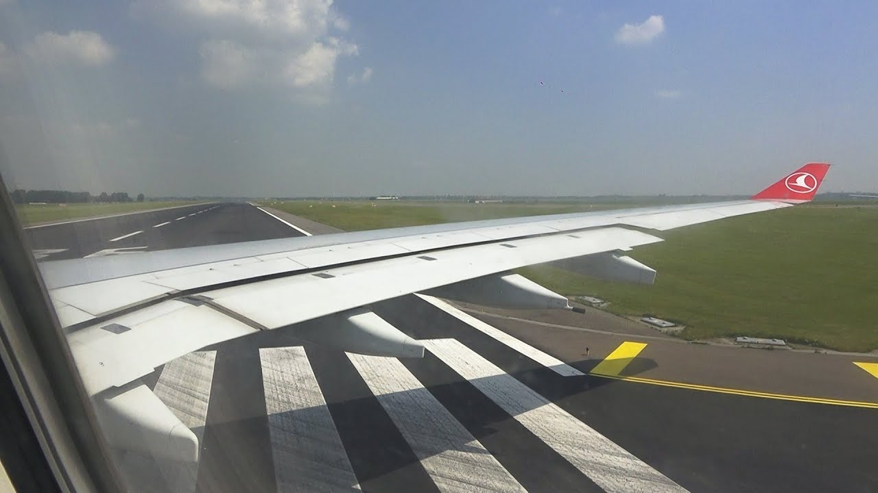 Turkish Airlines A330 Amazing Takeoff from Amsterdam to Istanbul