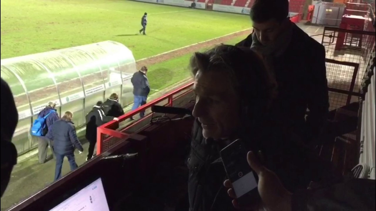 Wycombe boss Gareth Ainsworth speaking after his 1-0 win over Cheltenham