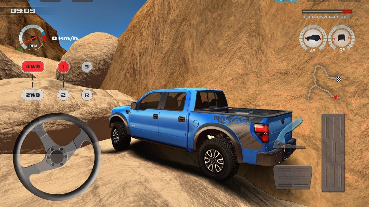 Ford Raptor 4WD Off-Road Driving In Desert - New OffRoad Games 3D - Offroad Game Android Gameplay