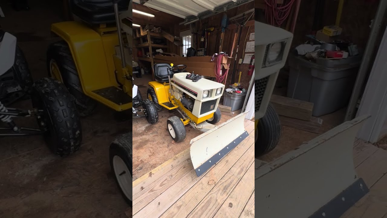 How to install a IH Cub Cadet snow plow.