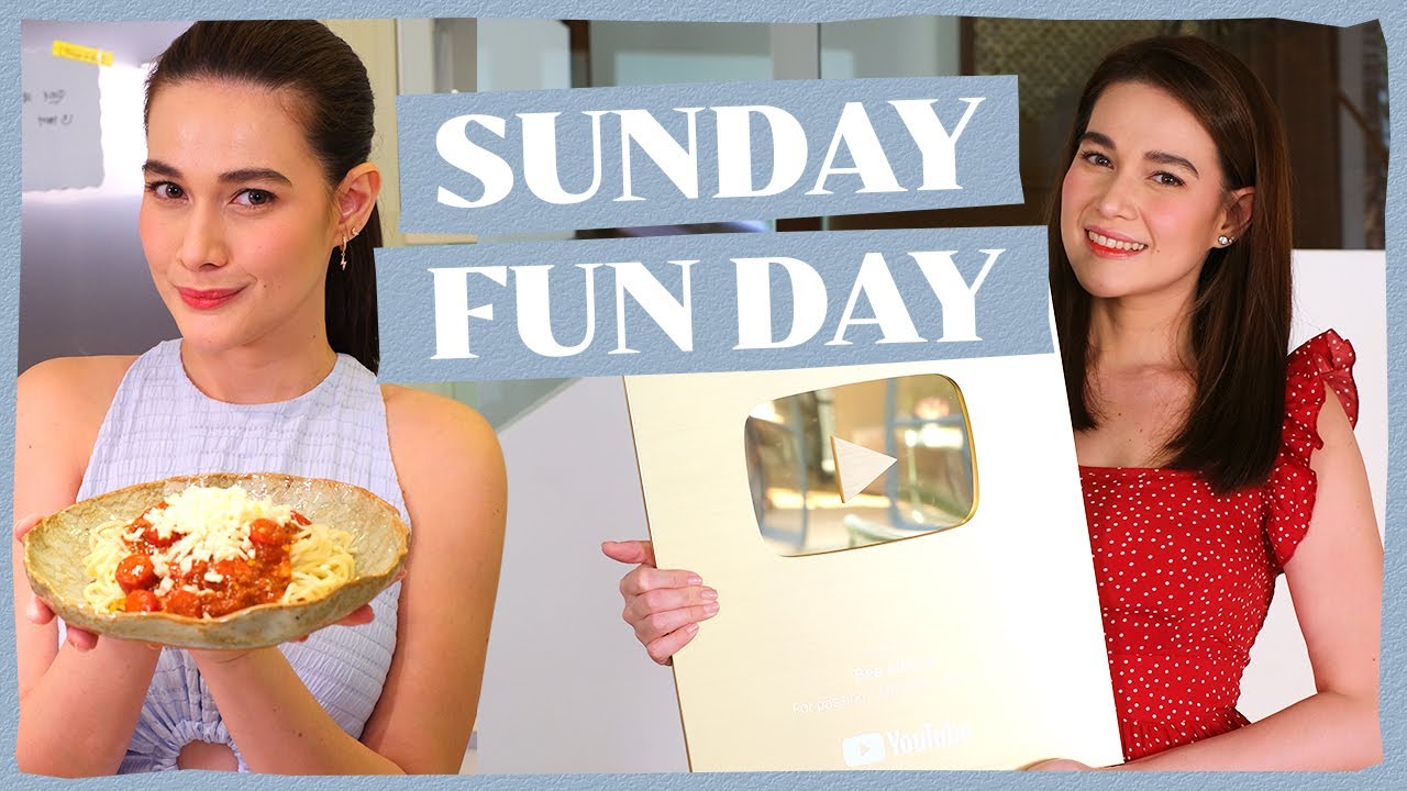 FAMILY WEEKEND AT HOME (COOKING PINOY SPAGHETTI) + UNBOXING MY GOLD PLAY BUTTON | Bea Alonzo