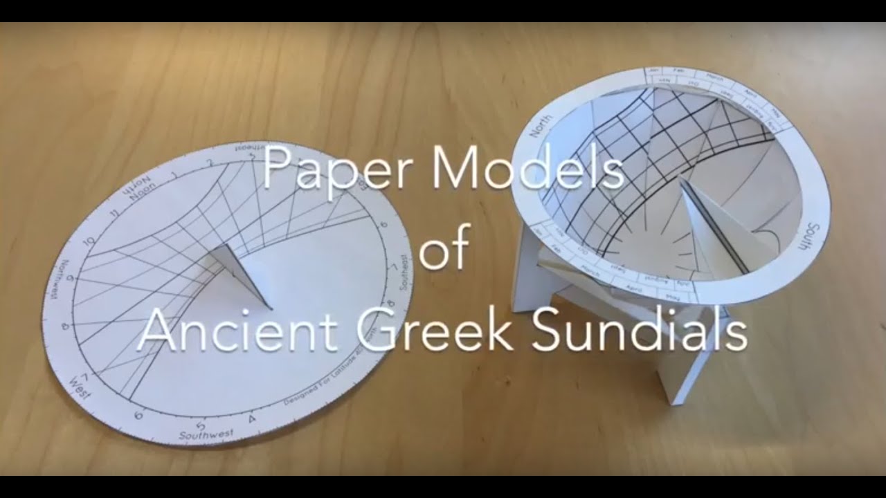 Paper Models of Ancient Greek Sundials