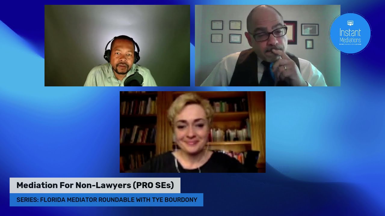 Mediation for Non-Lawyers (PRO SE's) With Tye Bourdony