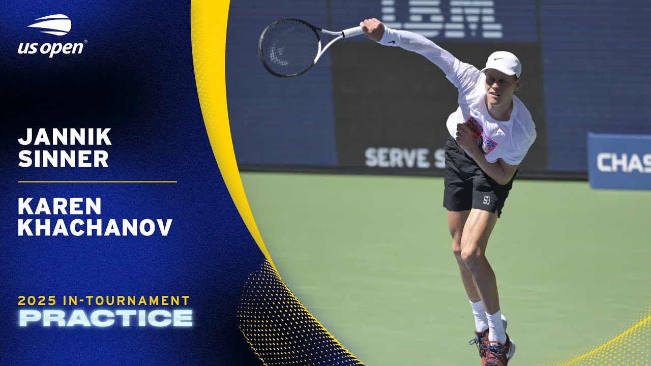 LIVE | Jannik Sinner and Karen Khachanov | Practice Session | 2025 US Open
