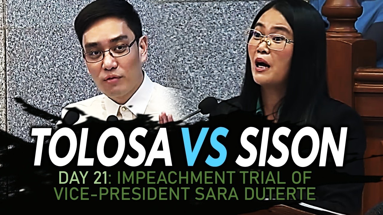 Day 21: VP Sara Duterte Impeachment Trial (Part 2) Tolosa at Sison Nagkainitan sa Paggisa kay Poa