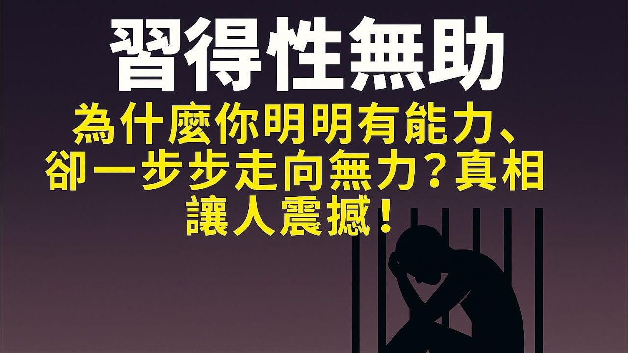 🔥《习得性无助：为什么你明明有能力，却一步步走向无力？真相让人震撼！》