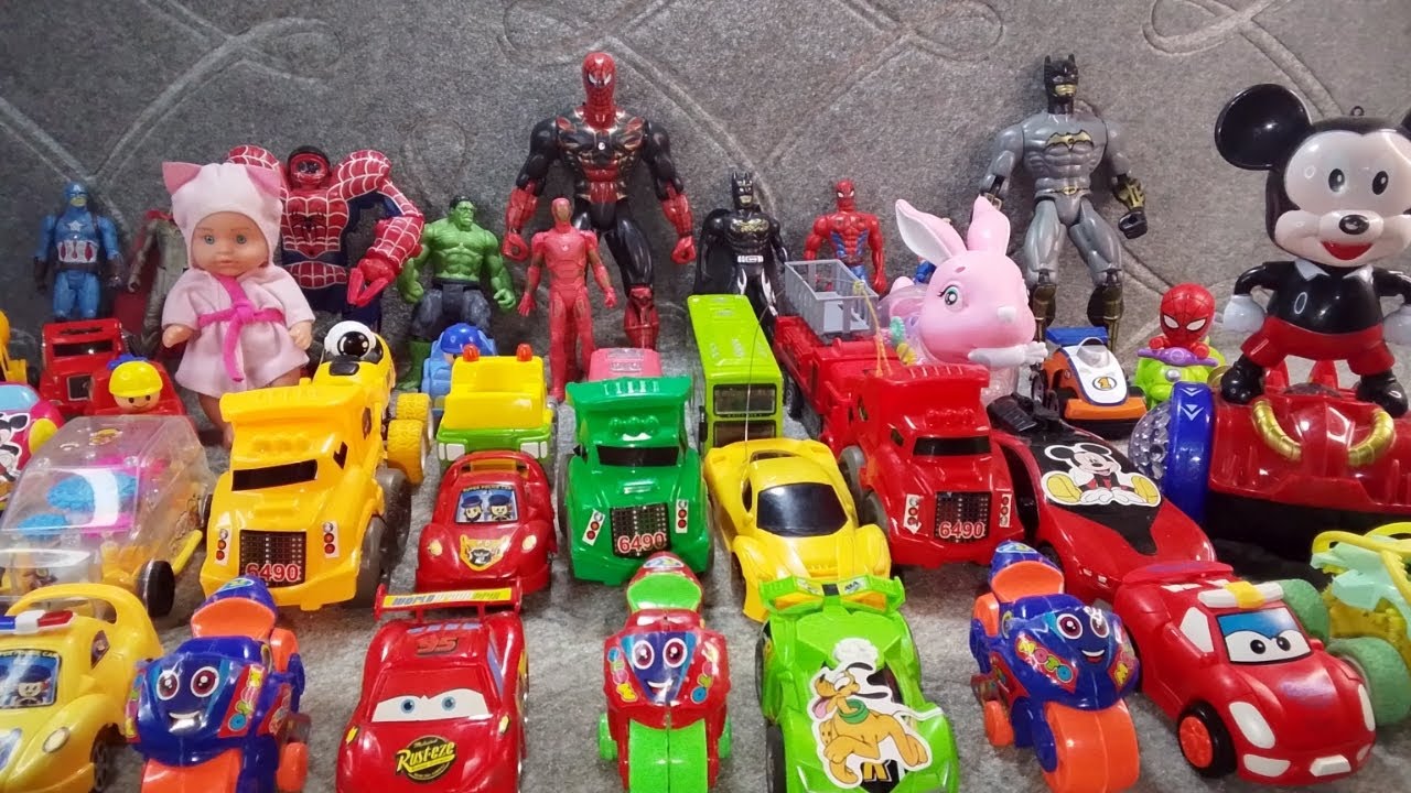 Spider-Man Doll Series Unboxing,Marvel Hero Toy Set,Spider-Man Toy Chariot,Marvel Doll Toy gun