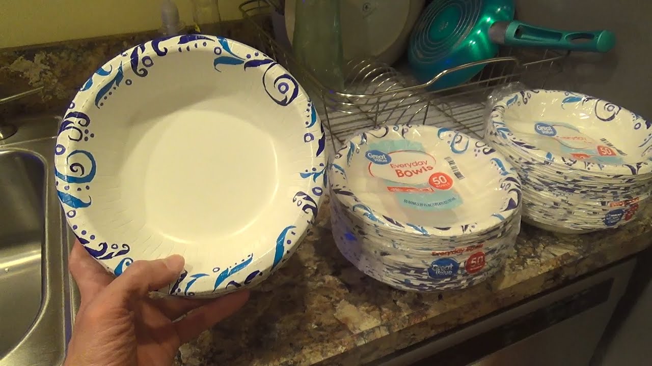 GREAT VALUE EVERYDAY BOWLS 50 COUNT CLOSER LOOK WALMART SHOP SHOPPING REVIEW REVIEWS