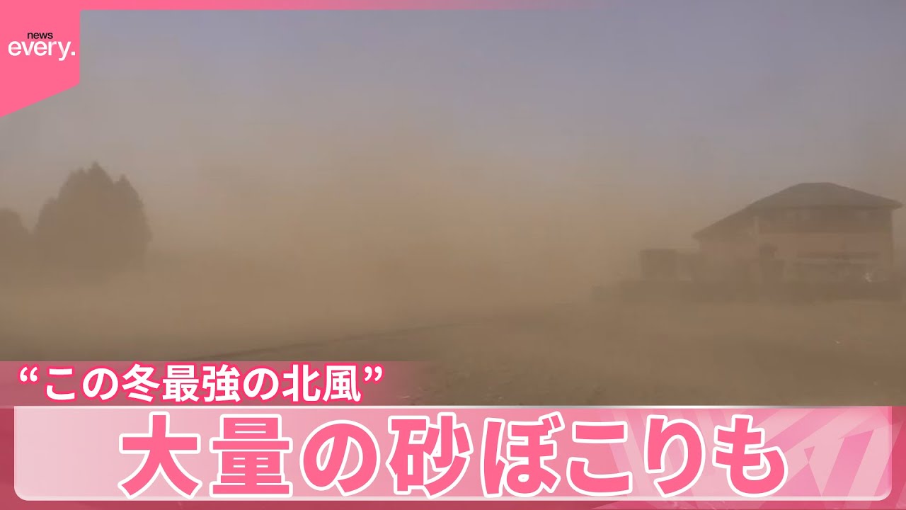 【強風】各地で“この冬最強の北風”  足場の崩壊、倒木、火災…大量の砂ぼこりも