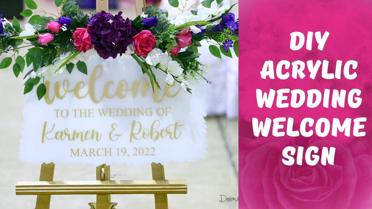 DIY WEDDING WELCOME SIGN | CRICUT TUTORIAL