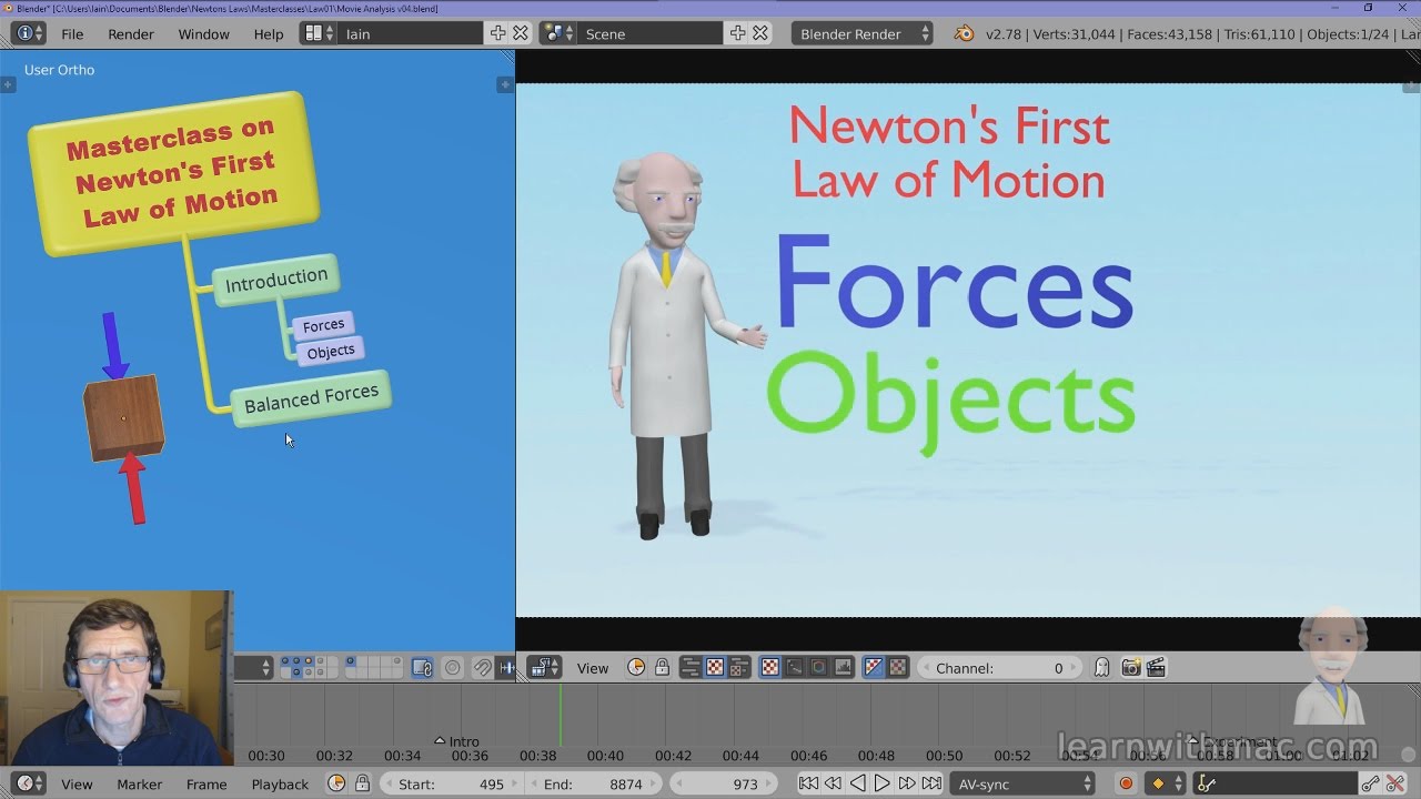Newton's First Law of Motion Masterclass by Professor Mac