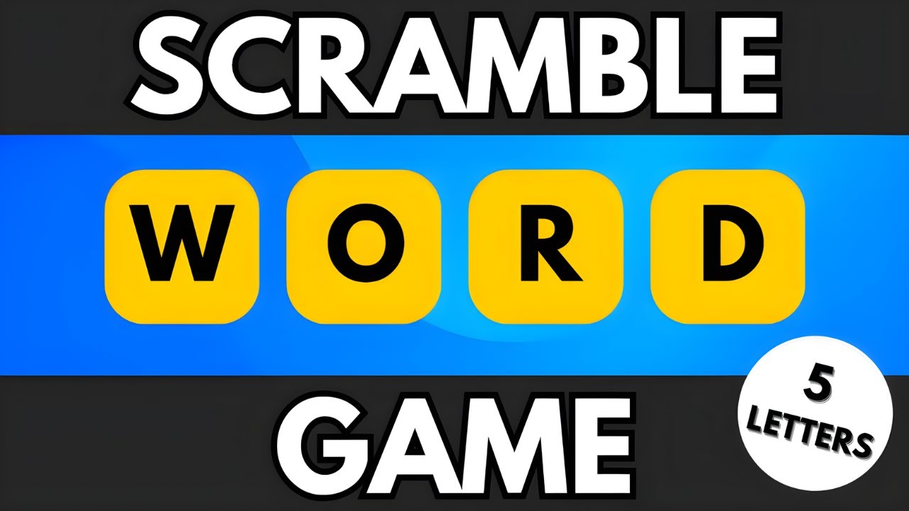 Word Scramble Game 🧠| 20 Five-Letter Words | Easy to Hard | 10-Second Challenge