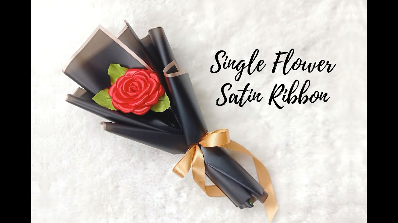 SINGLE SATIN RIBBON FLOWER | SATIN RIBBON 1,5 INCHI