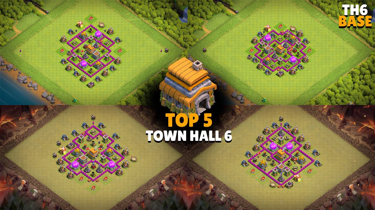 TOP 5! Town Hall 6 TH6 Base Layout + Copy Link 2026  Clash of Clans