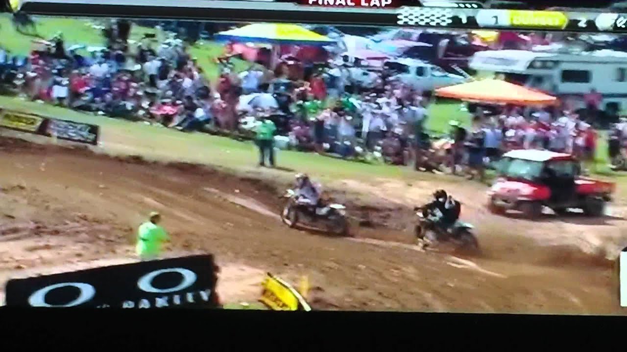 Last lap of Moto 1 at Steel City Raceway, Delmont, PA