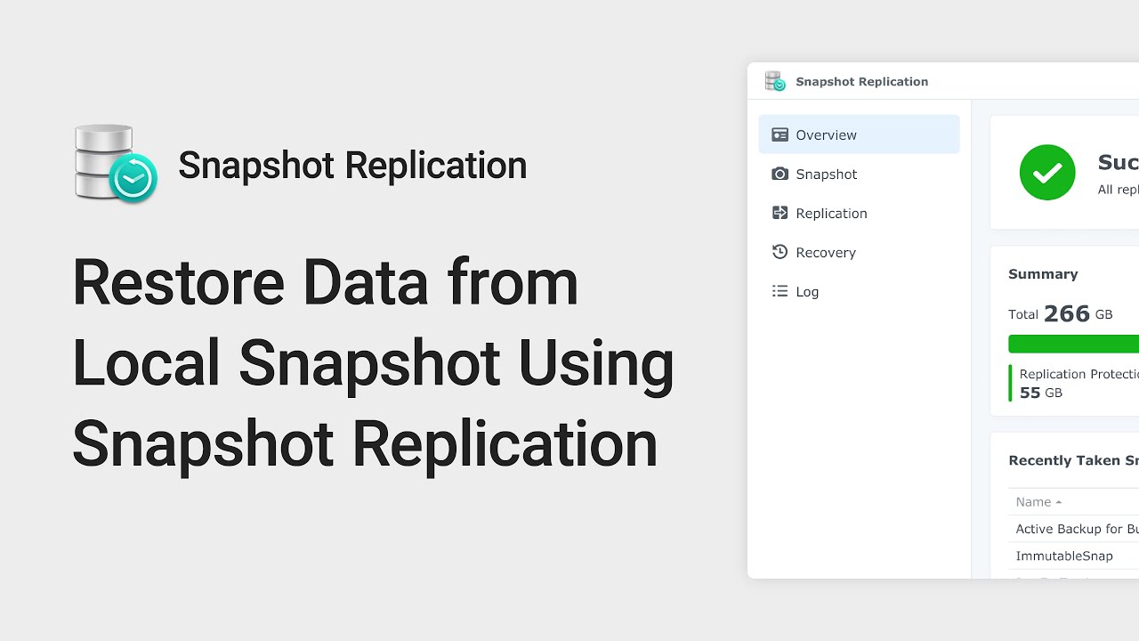 How to Restore Data from Local Snapshots Using Snapshot Replication
