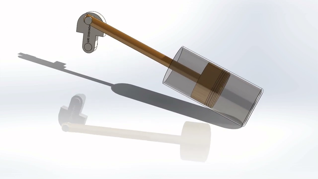 Crankshaft, piston and oscillating cylinder mechanism