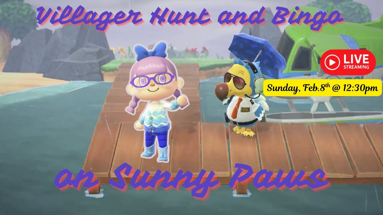 Villager Hunting and Villager Bingo on Sunny Paws! Sunday February 8th @ 12:30pm