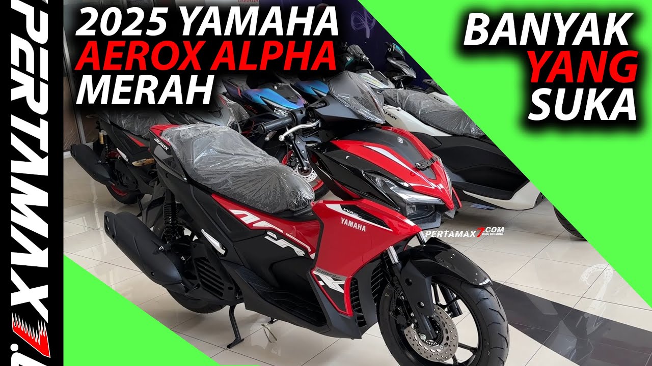 REVIEW Yamaha Aerox Alpha Merah Hitam 2025 Terbaru 155 VVA Detail Harga Jogja #aeroxalpha #aerox2025