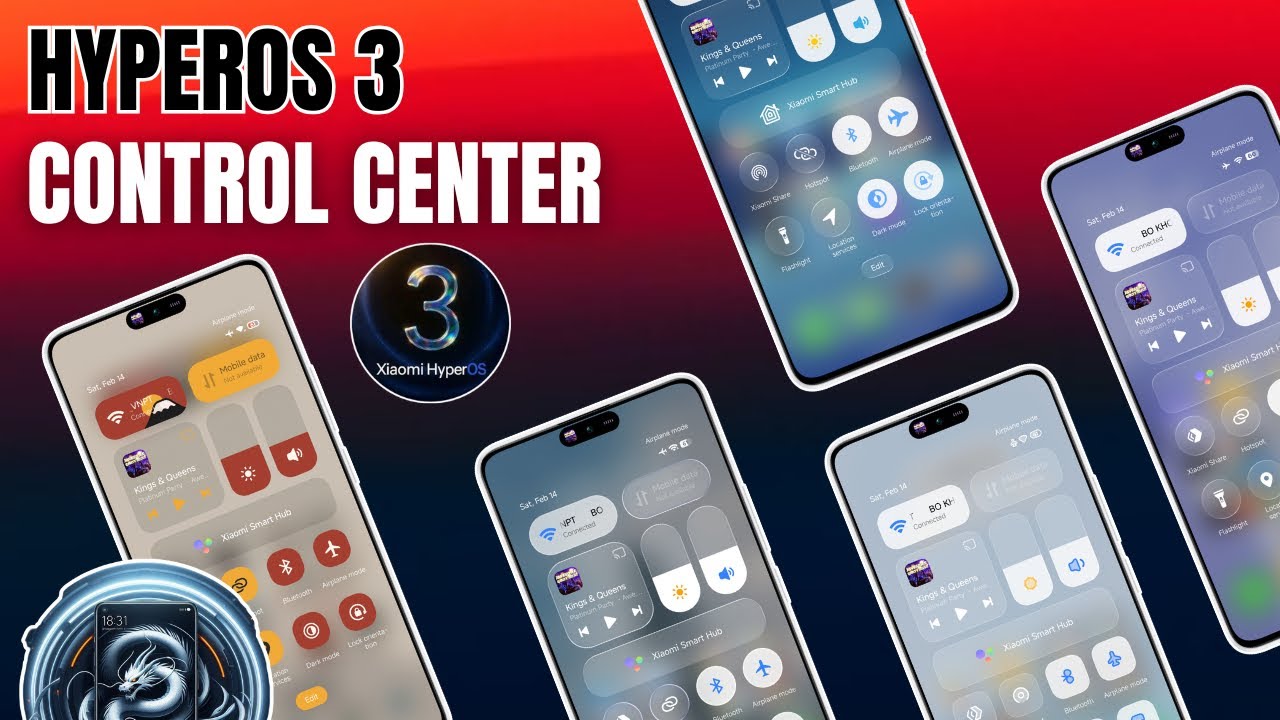 Темы оформления Центра управления HyperOS 3 для Xiaomi Global