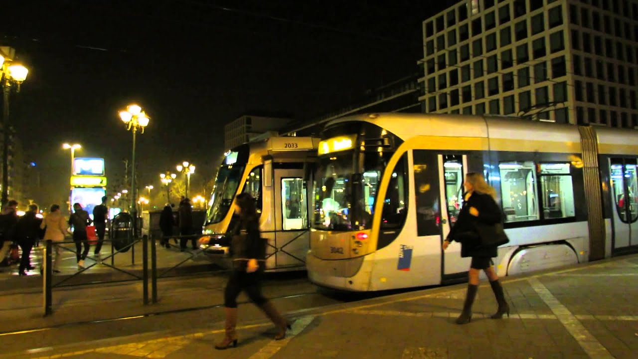 Video 1278 Brussels, Trams PCC's 10 Mar 2014