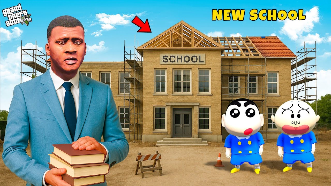 Franklin Build New School With Friend Masao in GTA 5