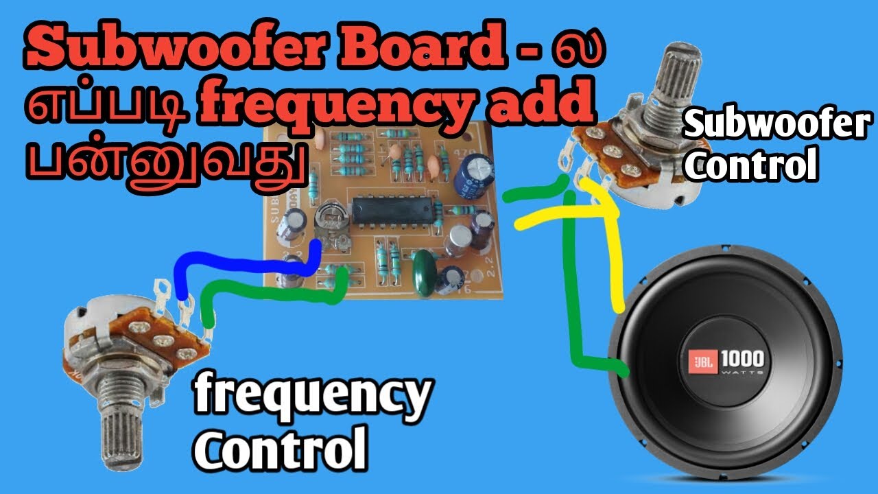 Subwoofer Board Frequency Control Connection Details #ElectroZOOM #amplifier #subwoofer #hometheatre