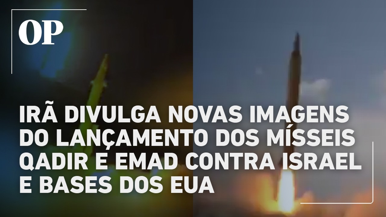 Irã divulga novas imagens do lançamento dos mísseis Qadir e Emad contra Israel e bases dos EUA