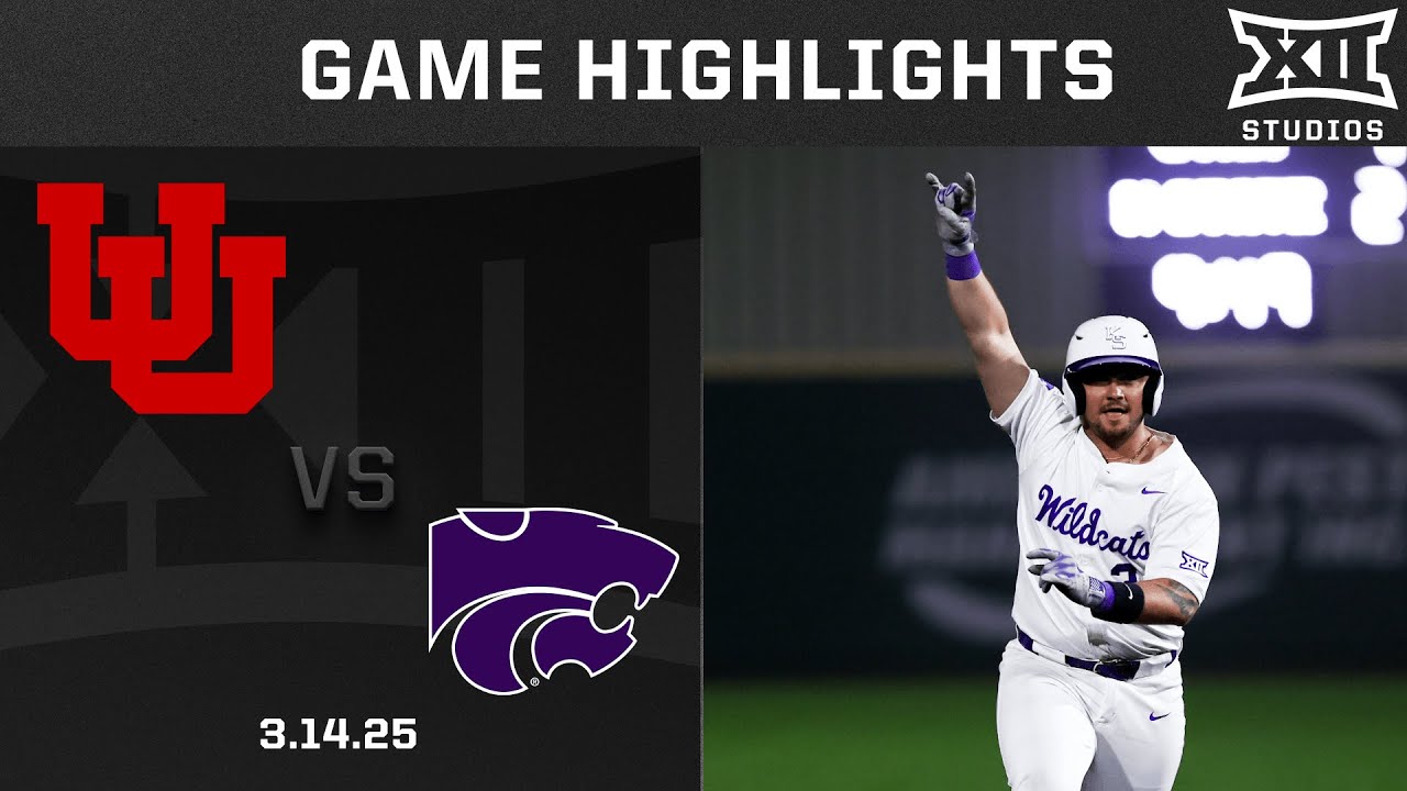 Utah vs Kansas State (3.14.25) Highlights | 2025 Big 12 Baseball