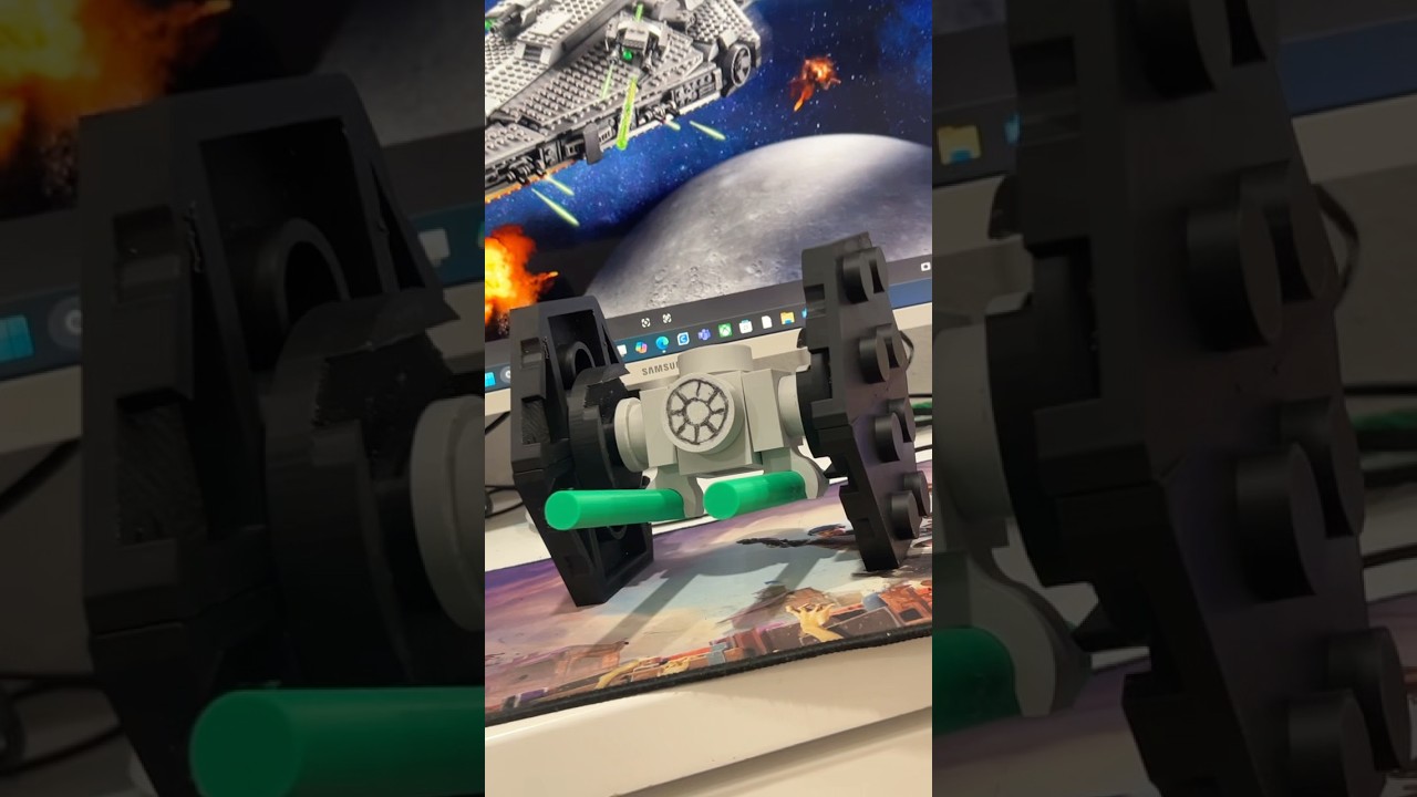 Upscaled Lego Tie-fighter #music #lego #starwars