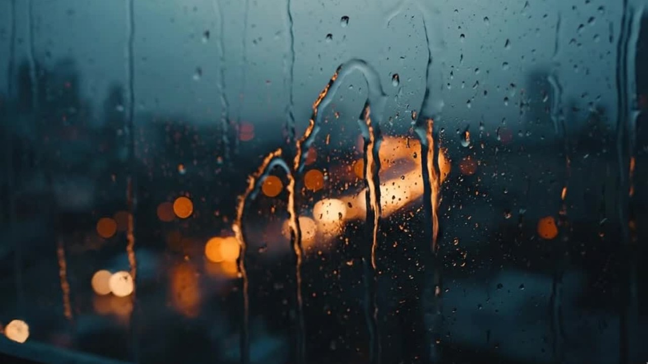 Window View 4K Night | Cozy Rainy City Ambience