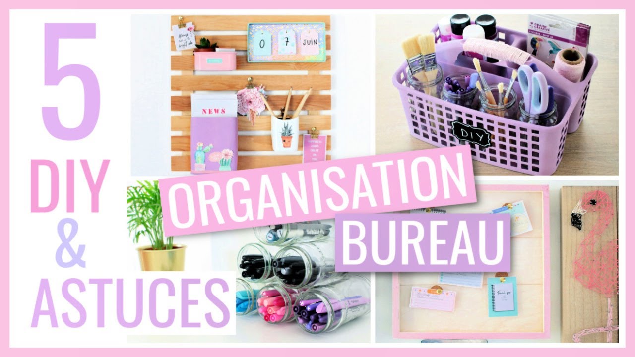 HUBSIDE : 5 DIY & ASTUCES FACILES : BUREAU / Rangement & Organisation #3