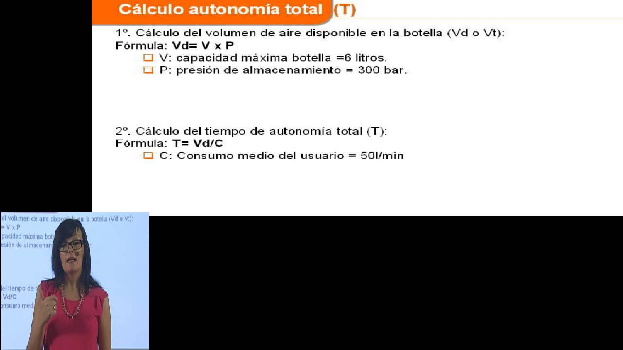 Equipo de Respiración Autónoma de Bomberos (ERA) - Cálculo de los tiempos de autonomía