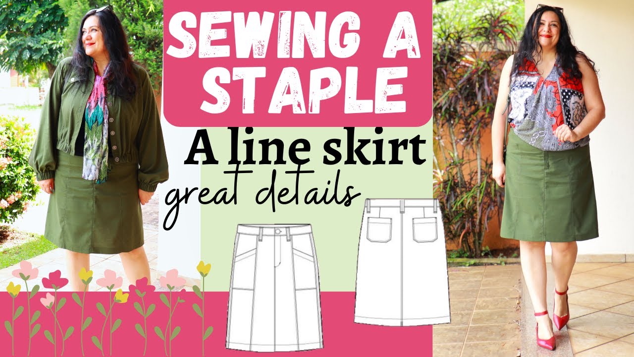 A STAPLE: The CLASSIC, TIMELESS A-line skirt. Great PRETTY details. Taroko (Itch to Stitch).